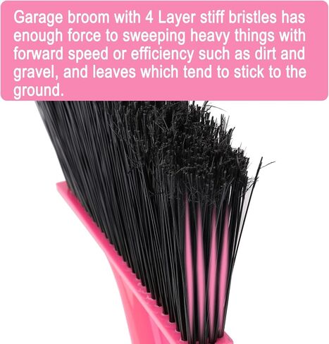 KeFanta Heavy Duty Broom, Outdoor Broom with 54.7" Long Handle, Commercial Brooms for Sweeping Outdoor Concrete Courtyard Garage Patio Indoor Home Floor Kitchen Office Lobby in Saudi Arabia