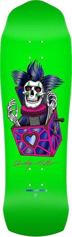 Powell Peralta Chris Hiett Skull 7-Ply Skateboard Deck, Green, 9.5" x 31.13" in Saudi Arabia