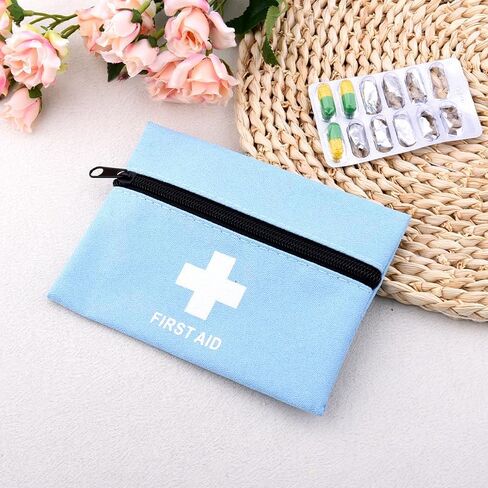 First Aid Empty Bag Pouch Waterproof First Aid Bags with Zipper for Emergencies at Home Office Car Camping Hiking Boating Compact Medical Case Pouches for Travel 1st Aid Bag for Pill Meds in Saudi Arabia