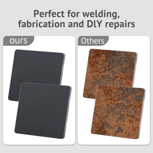 ألواح فولاذية A36 مقاس 12 × 12 × 1/4 بوصة مدرفلة على الساخن، ألواح من الفولاذ المقاوم للصدأ مدرفلة على الساخن، لوحة مربعة لألواح البناء، دعم الهيكل، مربعة قابلة للحام وصناعية (2، 12 بوصة × 12 بوصة × 1/4 بوصة) in Kuwait