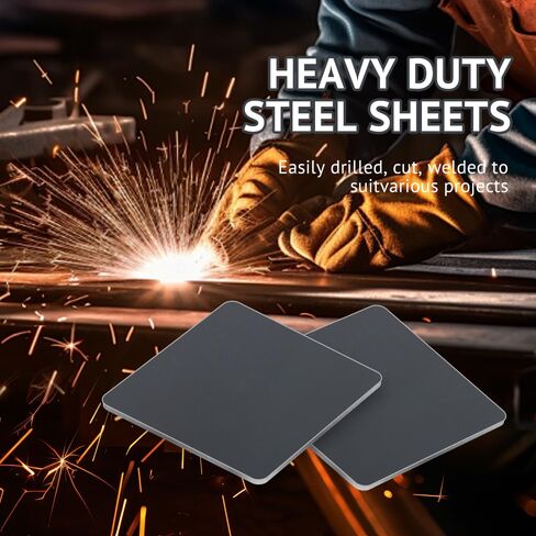 ألواح فولاذية A36 مقاس 12 × 12 × 1/4 بوصة مدرفلة على الساخن، ألواح من الفولاذ المقاوم للصدأ مدرفلة على الساخن، لوحة مربعة لألواح البناء، دعم الهيكل، مربعة قابلة للحام وصناعية (2، 12 بوصة × 12 بوصة × 1/4 بوصة) in Kuwait