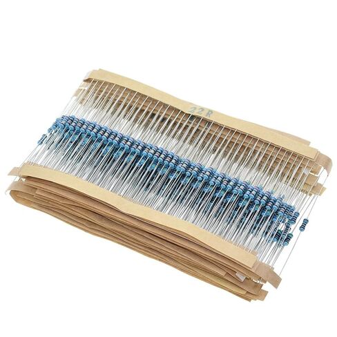 600Pcs 30 Values Resistor Kit 1/4W, 10R-1M RoHS CompliantResistor Assortment Kit Metal Carbon Film Fixed 1% Electrical Resistors Set... in Saudi Arabia