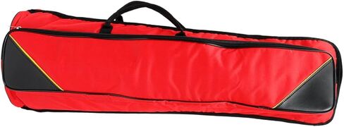 TOYANDONA Waterproof Thickened Oxford Cloth Trombone Bag Red, Portable Tenor Trombone Storage Pouch Shoulder Strap, Musical Instrument Organizer for Travel and Performance in Saudi Arabia