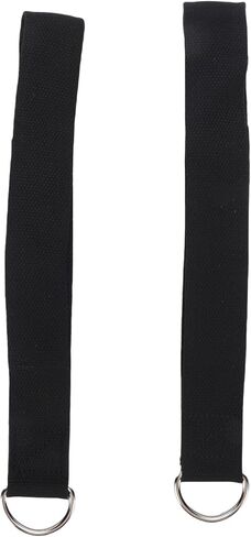 SUNGOOYUE Pilates Straps, Double Loop Exercise Wrist Band with D Buckle for Home Gym Fitness Workouts, Soft Black Cotton Neoprene, 2PCS for Strength and Flexibility Training in Saudi Arabia