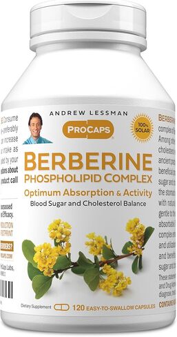 ANDREW LESSMAN Berberine Phospholipid Complex 60 Capsules - Barberry Root Extract. Small Easy to Swallow Capsules in Saudi Arabia