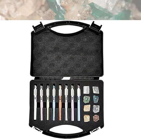 Mohs Hardness Test Kit, Scratch Tester Hardness Test Pen, 2-9 Scratch Tester, with Storage Box, for Industrial Mineral Identification Kit Gem Jade Jewelry in Kuwait