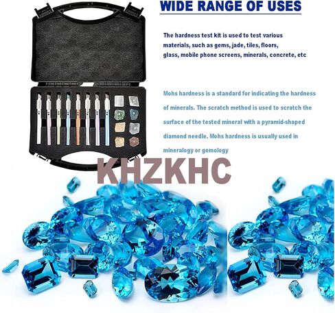 Mohs Hardness Test Kit, Scratch Tester Hardness Test Pen, 2-9 Scratch Tester, with Storage Box, for Industrial Mineral Identification Kit Gem Jade Jewelry in Kuwait
