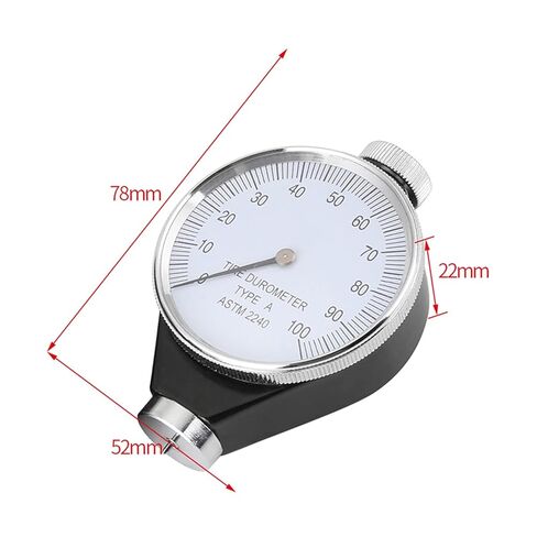 ZPSHYD Rubber Hardness Tester, Shore Type A Rubber Tire Durometer Hardness Portable Tester Meter 0-100 HA for General Rubber, Synthetic Rubber, Soft Rubber, Poly Fat, Leather, Wax in Kuwait