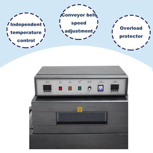 Heat Shrink Wrapping Machine Mesh Conveyor Belt Shrink Machine​ with Digital Control Panel 10Kg Capacity Max 40x20cm Shrink Size 220V 5500W in Kuwait