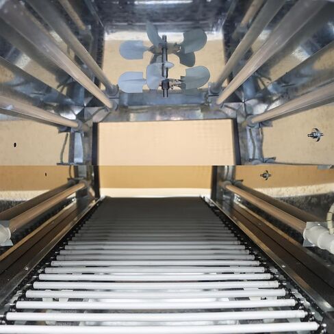 Heat Shrink Tunnel Packaging Machine Electric Tunnel Packaging Equipment Shrink Wrap Machine for PVC/POF Films 220V 5500W 16"x8" Max Size 10KG Capacity in Kuwait