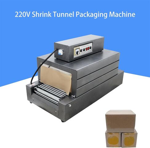 Heat Shrink Tunnel Packaging Machine Electric Tunnel Packaging Equipment Shrink Wrap Machine for PVC/POF Films 220V 5500W 16"x8" Max Size 10KG Capacity in Kuwait
