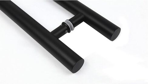 2 Pack Industrial Pipe Door Pull Handle, Black Rustic Industrial Grab Bar, Stainless Steel Door Handle H-Shape, for Home/Shop/Garage/Office (Size : 800 * 600mm) (Black 1200 * 900mm in Kuwait