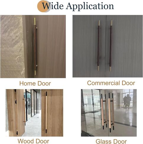 Double-Sided Wooden Sliding Door Handle, Push Pull Design for Commercial Spaces in Kuwait