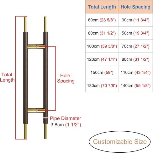 Double-Sided Wooden Sliding Door Handle, Push Pull Design for Commercial Spaces in Kuwait