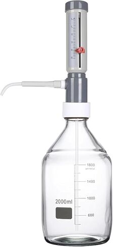 Adjustable Lab Pipettes,0-25ml Bottle Top Dispenser, Automatic Micropipette with Adjustable Capacity Scale, Improve Efficiency and Safe Smooth Pipetting, for Acid, Base, Reagent in Kuwait