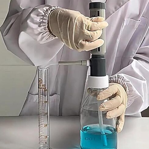 Adjustable Lab Pipettes,0-25ml Bottle Top Dispenser, Automatic Micropipette with Adjustable Capacity Scale, Improve Efficiency and Safe Smooth Pipetting, for Acid, Base, Reagent in Kuwait