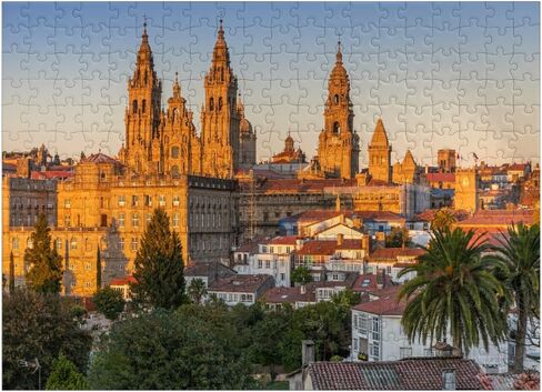 MyPuzzle Cathedral of Santiago de Compostela في المساء - Premium 1000 قطعة بانورامزو للبالغين in Saudi Arabia