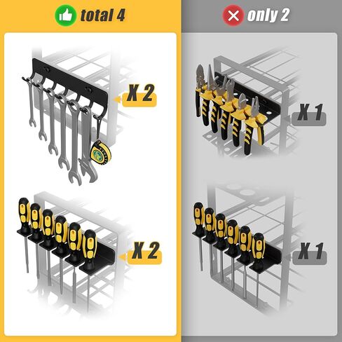 Power Tool Organizer Wall Mount, 3-Tier Tool Storage Rack with 8 Drill Holders, 300LBS Load Heavy Duty Cordless Tool Shelf for Garage Organization, Gift for Men in Kuwait