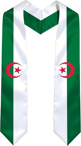 Belize Flag International Graduate Satin Stole Scarf with National Flag Design 72" Graduation Sash in Saudi Arabia