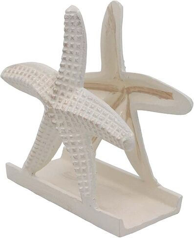 THDC Nautical Napkin Holder, Lunch, Dinner, Nautical Collection Napkin Holder, Made of Metal (Star Distressed Off-White) in Saudi Arabia