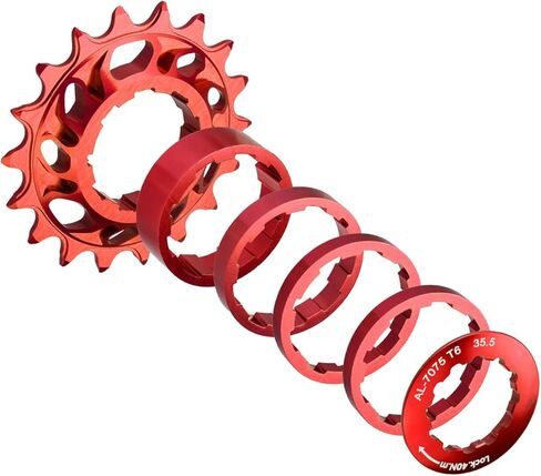 مجموعة تحويل سرعة واحدة لـ Shimano HG Freehub - 7075 ألومنيوم 15T/16T/18T Cog + مجموعة فاصل، مجموعة تحويل كاملة لدراجة Fixie & Dirt Jump in Kuwait
