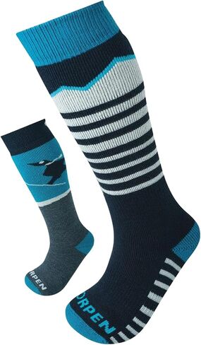 Kid's T1 Merino Ski Eco Sock, Great for Skiing, Eco-Friendly & Sustainable, Ultra Thick, Fully Cushioned, 2 Pack in Kuwait