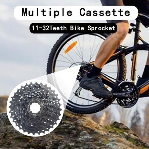 VERKSTAD Bike Cassette 9 Speed Cassette 11-32T Bicycle Cassette Fit for Mountain Bike Road Bike Folding Bike Commuter Bike in Kuwait