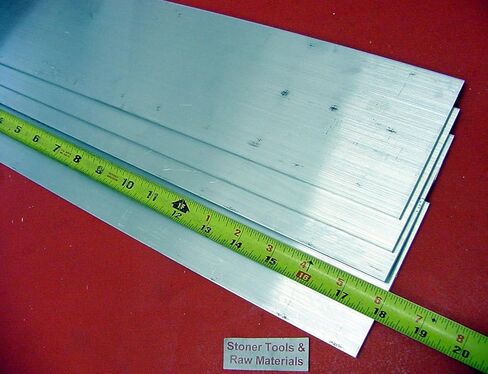 4 Pieces 1/8" X 3" ALUMINUM 6061 FLAT BAR 18" long .125" Plate New Mill Stock in Saudi Arabia