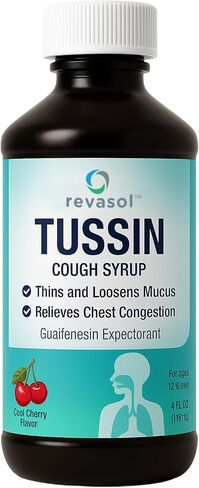 Tussin Cough Syrup و Phlegm و Mucus Support ، على الصدر غير ذاهب للبالغين والأطفال 12 وما فوق ، الدعم المخاط للمقدرة ، مُغسل غويفينيسين in Saudi Arabia