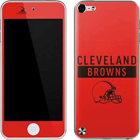 ملصق Skinit لمشغل MP3 متوافق مع iPod Touch (الجيل الخامس و2012) - تصميم سلسلة الأداء NFL Cleveland Browns Orange المرخص رسميًا in Saudi Arabia