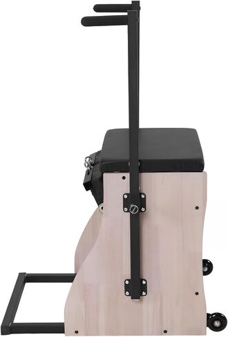 Generic Oak Wood Pilates Chair Reformer Machine Split Pedal Fitness Reformer with Resistance Bands and Springs Split Pedal Handles for Workout Equipment Home Gym or Studio in Saudi Arabia