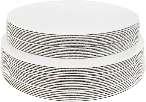 ONEMORE [35pcs] 10" White Cake board Round,Disposable Cake Circle Base Boards Cake Plate Round Coated Circle Cakeboard Base 10inch,Pack of 35 in Saudi Arabia