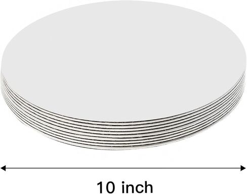 ONEMORE [35pcs] 10" White Cake board Round,Disposable Cake Circle Base Boards Cake Plate Round Coated Circle Cakeboard Base 10inch,Pack of 35 in Saudi Arabia