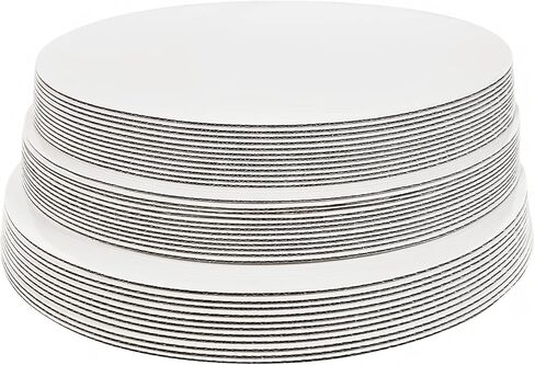 ONEMORE [35pcs] 10" White Cake board Round,Disposable Cake Circle Base Boards Cake Plate Round Coated Circle Cakeboard Base 10inch,Pack of 35 in Saudi Arabia