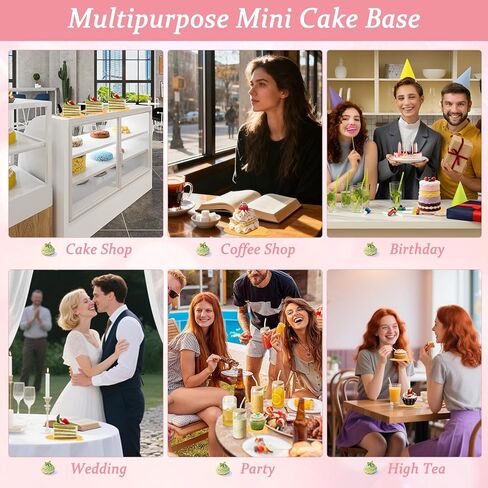 Jollidecor 220 PCS Mini Gold Cake Boards 3.5 inch & 3.15 inch Round Cake Base Mini Flan Tray Disposable Paper Plates for Cupcake, Dessert, Mousse Cake, Flan, Cheesecake in Kuwait