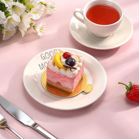 Jollidecor 220 PCS Mini Gold Cake Boards 3.5 inch & 3.15 inch Round Cake Base Mini Flan Tray Disposable Paper Plates for Cupcake, Dessert, Mousse Cake, Flan, Cheesecake in Kuwait