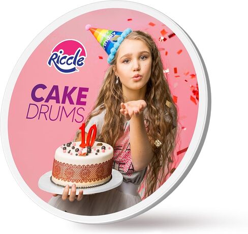 RICCLE Cake Boards - 12 Inch Cake Drum - Smooth-Edged 0.5 Inch Thick - Sturdy Cake Boards 12 Inch Round - Bend Resistant Multi-Layered Cake Base for Minimalist Displays (12 Inch - Pack of 1), White in Kuwait
