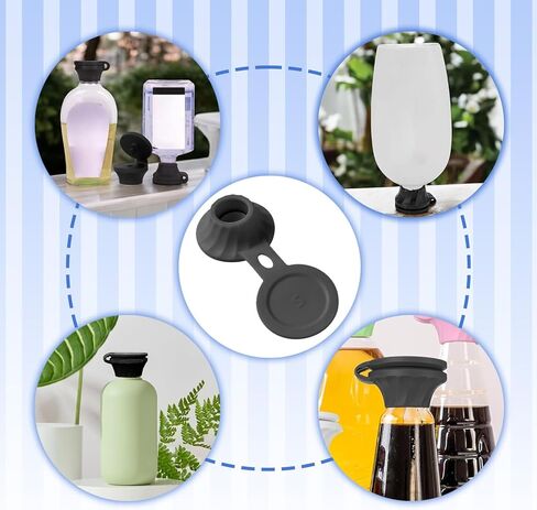 Flip It Bottle Emptying Cap Kit, 6pcs Upside Down Dispenser Caps, Zero Waste Shampoo Lotion Saver for Every Last Drop, Leak-Proof Inverted Storage in Kuwait