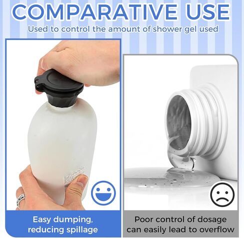 Flip It Bottle Emptying Cap Kit, 6pcs Upside Down Dispenser Caps, Zero Waste Shampoo Lotion Saver for Every Last Drop, Leak-Proof Inverted Storage in Kuwait
