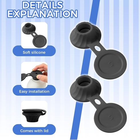 Flip It Bottle Emptying Cap Kit, 6pcs Upside Down Dispenser Caps, Zero Waste Shampoo Lotion Saver for Every Last Drop, Leak-Proof Inverted Storage in Kuwait