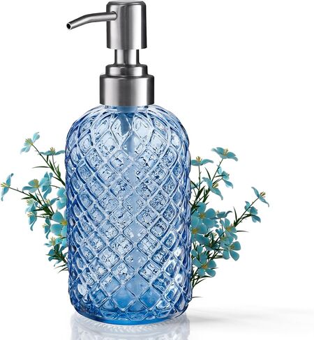 2 Pack Soap Dispenser,17 Oz Refillable Glass Soap Dispenser for Dispense Hand Soap, Dish Soap, Lotion in Saudi Arabia