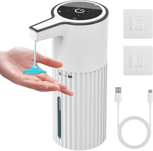 HOMELYLIFE Automatic Luquid Soap Dispenser,13.53oz/400ml Soap Dispenser Need AA*2 (don't include) with Long Press for Liquid Output Continuously, Hand Luquid Dispenser for Bathroom,Kitchen,Office,Home in Kuwait