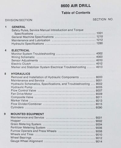 دليل إصلاح الخدمة للحالة 8600 إصلاح ورشة عمل الكتاب الفني لمتجر Air Drill Shop in Kuwait