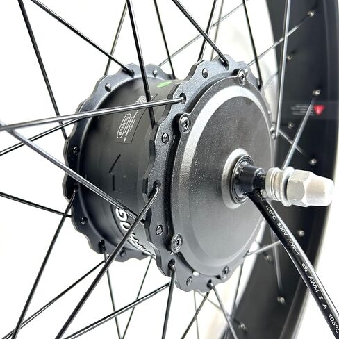 26x4.0 inch Front Drive Electric Bicycle Hub Motor 48V1000W Fat Bike Motor Kit 135mm Dropout Double Wall Rim TFT Color Display in Kuwait