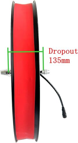 26x4.0 inch Front Drive Electric Bicycle Hub Motor 48V1000W Fat Bike Motor Kit 135mm Dropout Double Wall Rim TFT Color Display in Kuwait