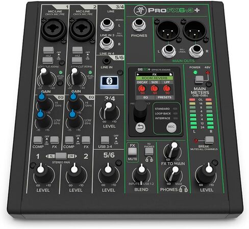 Mackie Profx10 GO خلاط 10 قنوات يعمل بالبطارية مع USB والآثار المحسنة in Saudi Arabia