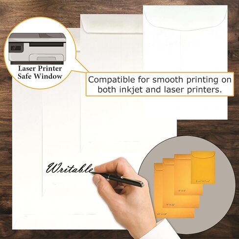 500 Cashier Depot 6" x 9" Catalog Envelope (Open End), Premium 24lb White, Gum Flap (500 Envelopes) in Kuwait