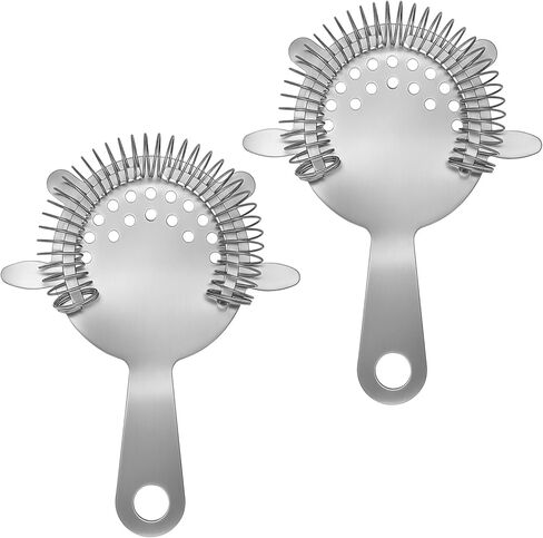 مصفاة كوكتيل من الفولاذ المقاوم للصدأ قطعتين من كيريكو، مصفاة مشروبات مع زنبرك عالي الكثافة، أدوات بار ملحقات شيكر الكوكتيل لصب المشروبات بسلاسة، تناسب هزازات بوسطن وكؤوس الخلط in Kuwait