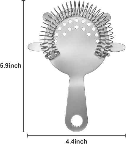 مصفاة كوكتيل من الفولاذ المقاوم للصدأ قطعتين من كيريكو، مصفاة مشروبات مع زنبرك عالي الكثافة، أدوات بار ملحقات شيكر الكوكتيل لصب المشروبات بسلاسة، تناسب هزازات بوسطن وكؤوس الخلط in Kuwait