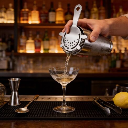 مصفاة كوكتيل من الفولاذ المقاوم للصدأ قطعتين من كيريكو، مصفاة مشروبات مع زنبرك عالي الكثافة، أدوات بار ملحقات شيكر الكوكتيل لصب المشروبات بسلاسة، تناسب هزازات بوسطن وكؤوس الخلط in Kuwait